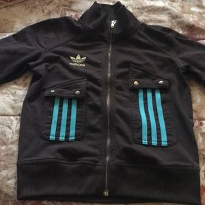 Brown adidas track jacket
